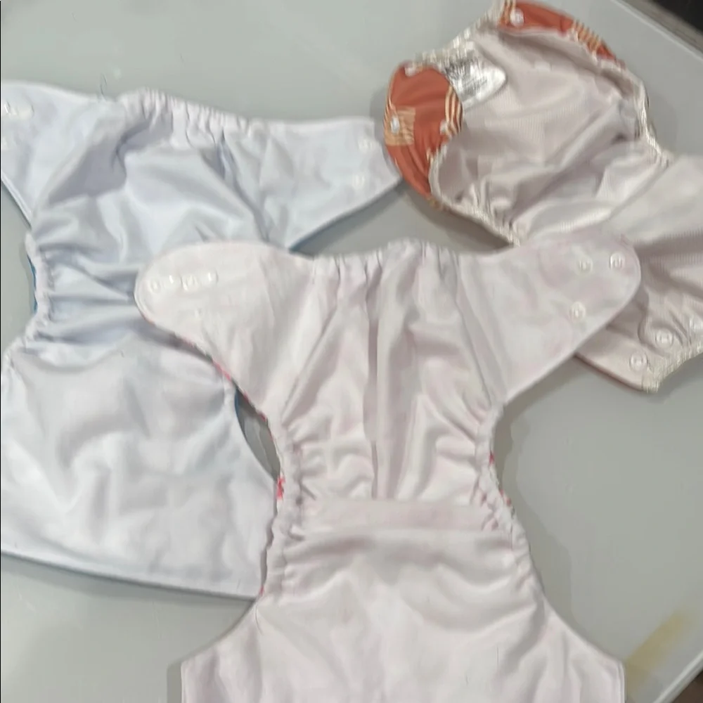 Kids Cloth Diaper Set - Blue, Pink Floral, Brown